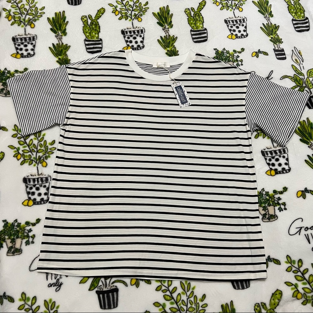 Striped short sleeve